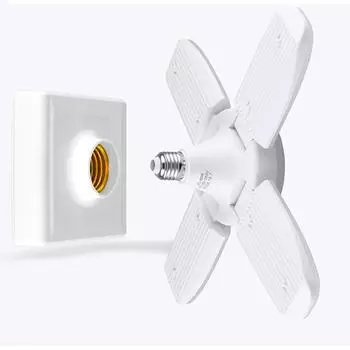 E27 веерообразная светодиодная лампа Ac220V 28W складная светодиодная лампа для дома, гостиной, склада, гаража, потолочного освещения