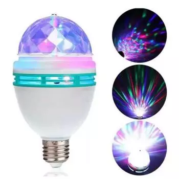 E27 вращающийся магический шар, мини-проекционная лампа RGB, диско-шар для вечеринок и диджеев, внутренние лампы, светодиодный проектор с магическим эффектом