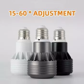 E27 Zoom Spotlight Регулировка угла cobDimmable par20 Светодиодный светильник downlight для столовой/гостиной, бара, кафе Светодиодный точечный светильник 12W&Warm White чёрный