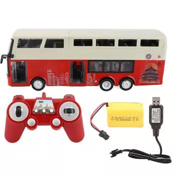 E640001 118 Двойной?Игрушка Decker с дистанционным управлением для детей, модель автобуса, игрушечная машина