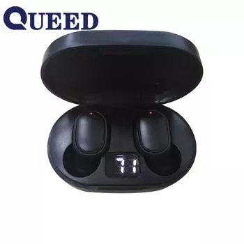 E6S Bluetooth-гарнитура с цифровым дисплеем Bluetooth-гарнитура Мини-спортивные наушники чёрный