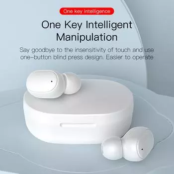 E6S BT5.1 Беспроводные наушники 6D HiFi со стереозвуком IPX4 Водонепроницаемые наушники-вкладыши с защитой от пота Smart чёрный