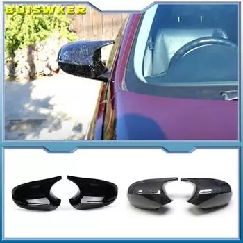 E90 E91 Черный стильный чехол M3 E81 E82 E87 E88 для BMW 1 3 серии E92 E93 из углеродного волокна M Look, крышка заднего зеркала, автомобильные аксессуары
