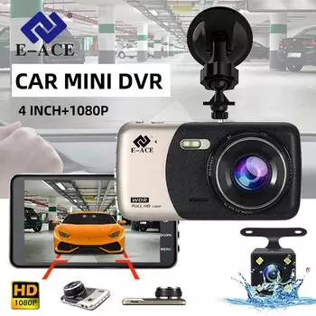 E-ACE B07 4,0-дюймовая мини-камера для приборной панели автомобиля, 1080P, ночное видение, видеорегистратор с системой ADAS спереди и сзади, видеорегистратор No TF Card