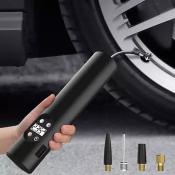 E-ACE шинный надувной насос, цифровой ручной автомобильный шинный насос, 12 В, 150 фунтов на квадратный дюйм, перезаряжаемый воздушный насос, емкость 6000 мАч M06L чёрный