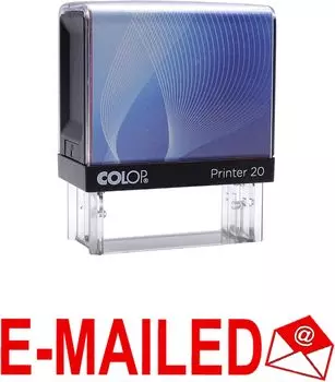 E-MAILE Самостоятельно наносимая резиновая печать на заказ Colop Office Stationery P20 Mini Stamper 14 mm x 38 mm красный