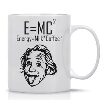 E=MC2 ЭНЕРГИЯ=МОЛОКО X КОФЕ2 - забавная кофейная керамическая кружка - уникальная идея подарка для друзей подарки на день рождения кружка кофейная чашка набор чашек 301-400ml