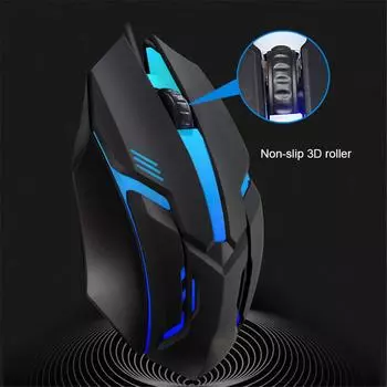 E-Sports USB Wired Mouse Colorful LED Gaming Mouse 5000 DPI Wired Mice Optical Wired Gamer Mouse For Desktop Laptop PC Computer белый