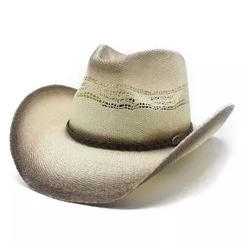 Eaby Rigid Weave Top Hat Рыцарская ковбойская шляпа Jazz Hat Соломенная шляпа с закругленными полями M56-58cm бежевый