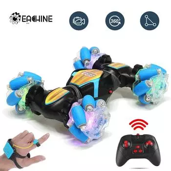 Eachine 2,4G 4WD с датчиком жестов, автомобиль с дистанционным управлением, трюк, трюк, радиоуправляемая машина, вращение на 360 градусов, всестороннее вращение, дрифт, скручивание, внедорожник, детская игрушка в подарок