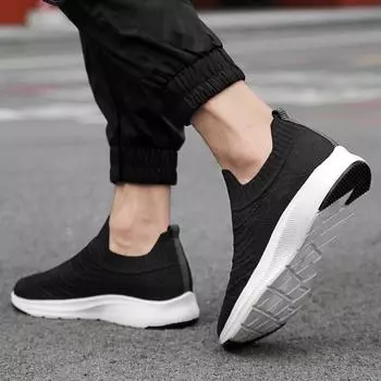EAEOVCNI мужские кроссовки летние увеличивающие рост туфли для мужчин сетчатые легкие дышащие 7 см без застежек повседневные спортивные туфли 37