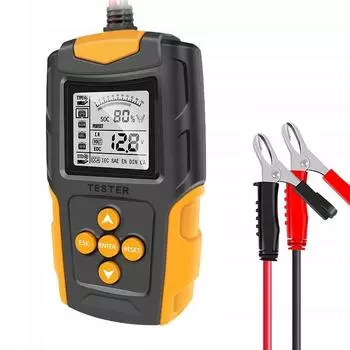 EAFC Универсальный 12 В 24 В Тестер Автомобильного Аккумулятора ЖК-Сканер Зарядки Автомобиля Диагностический Анализатор Измерения Аккумулятора красный