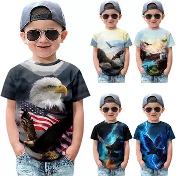 Детские футболки Eagle Классическая мужская одежда 70 чёрный