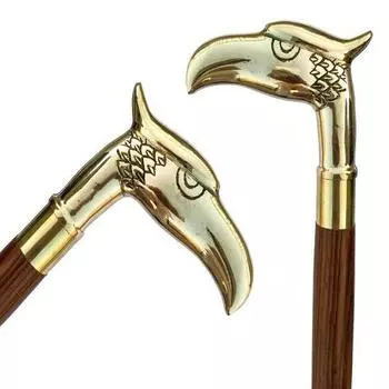 Eagle Head Brown Wood с латунной ручкой Трость Унисекс Трость Премиум Качество
