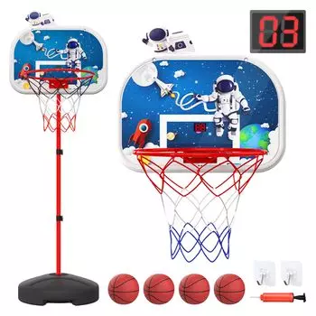 EagleStone Basketball Automatic Sound 3 в 1 Play Free Height 4 Wall Door Hook with Suspension For Interior and Outdoor Birthday New Year ES53 Toy,