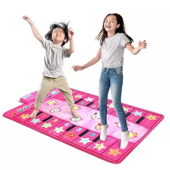 EagleStone Piano Mat игрушечное пианино с двухрядной клавиатурой детский музыкальный инструмент складной 8 типов звуков животных запись и воспроизведение 13 песен демонстрация