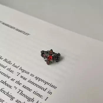 Ear Clip Ring Shop Cross Ear Clip Female Non-Piercing Earrings Bone Earrings Earrings Accessible Luxury Fancy Scarlet cruciferous 1