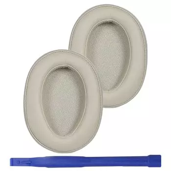 Ear Pads Replacement Ear Pads Protein Leather Ear Cushions Compatible with Sony Headphones MDR-100ABN WH-H900N MDR-100ABN (Light Gold)