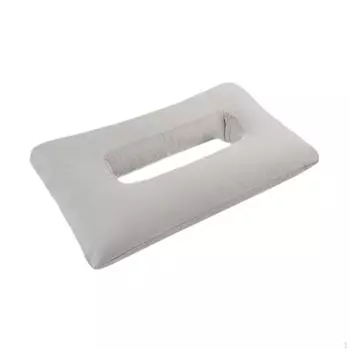 Ear Piercing Pillow for Side Sleepers Breathable Washable Comfortable Home with A Hole серый