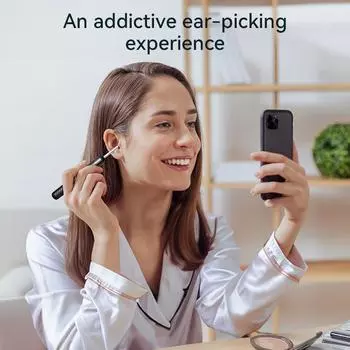 Ear Wax Removal Wireless Rechargeable Ear Cleaner 8 Megapixels Earscope Camera with 6 Pcs Ear Spoon Set 3 kinds Inspection Tools белый