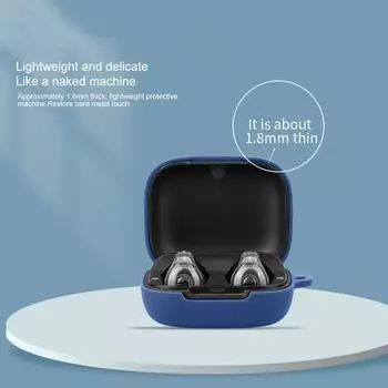 Earclip Earphone Sleeve Soft Case Not slip Designings Earphone Cover Dustproof & Waterproof Cover for Earphone C30i темно-синий