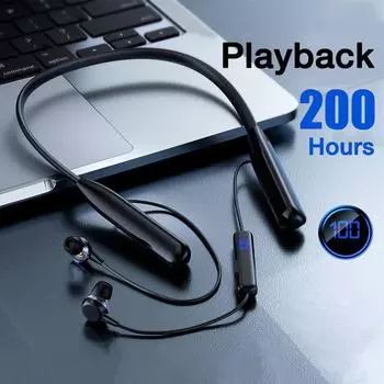 EARDECO 200 часов воспроизведения, беспроводные наушники, бас-спортивные Bluetooth-наушники, гарнитура, наушники с шейным ремешком и микрофоном, стереогарнитура