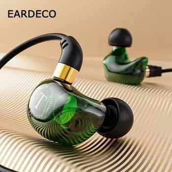 EARDECO Наушники Гарнитура с микрофоном HiFi Проводные наушники Heavy Bass Внутриканальные наушники Спортивные проводные наушники для телефона Мобильная гарнитура Stere