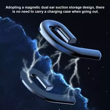 Earless Out of Ear Open Ear Headphones Wireless Ear Hanging Earphones Bluetooth-compatible 5.3