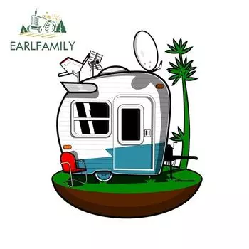 EARLFAMILY 13 см x 7,7 см для небольшого каравана, виниловая наклейка, креативная наклейка на мотоциклетный шлем, графика, сноуборд, изысканное украшение в стиле аниме