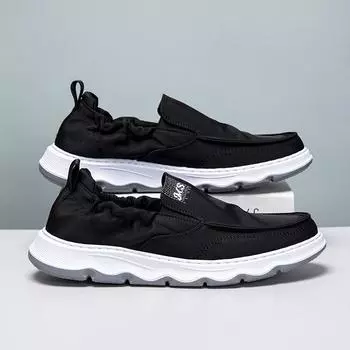 Early autumn new men s shoes with soft soles, comfortable one-pedal lazy cloth shoes, breathable and versatile foreign trade casual single shoes 39 серый