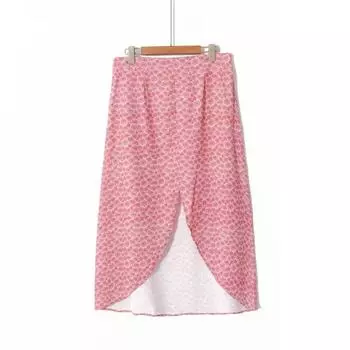 Early Autumn Women s Mid Length Long Length Asymmetrical Skirt Fashion Style Elegant Slit Fashionable Casual Holiday Floral Print Skirt Printing S