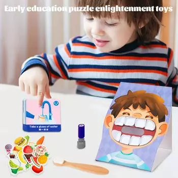 Early Childhood Educational Enlightenment Toys Teeth Game Exercise Fine Movements To Cultivate Hygiene Awareness Children s Toys One Size белый