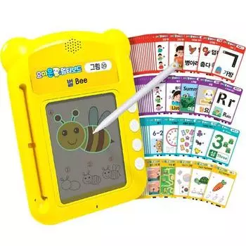 устройство для раннего обучения детей Yomimon Multiboard 200 обучающих карточек звук электронная доска корейский английский цифры картинки, настольная игра Корея