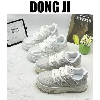 Early spring tide thick baseplate shoes 2025 new little white shoes wear ultra-light sports women s casual white shoes 35 шампанского
