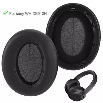 Earpads Cushions Replacement for Sony WH-XB910N Headphones Cooling Gel/Protein Leather Ear Pads Cushions Ear Cups Repair Parts