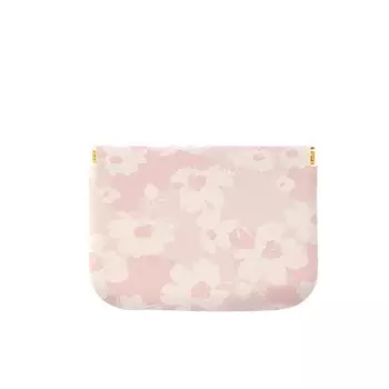 Earphone Bag New Chinese Style Leaf Spring Bag Cosmetic Bag Makeup Bag Outdoor Pink(L)