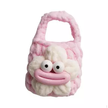 Чехол для наушников, мультяшная мини-сумочка для переноски наушников, симпатичный маленький кошелек для кабеля розовый