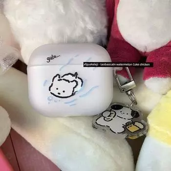 Earphone Case Pro2 Generation 1/3/4/5 Wireless Bluetooth Case AirPods Protective Case Simple Creative Frosted Silicone Soft New 1234 5 Generation Apple AirPods 4 J69 Dog Swimming