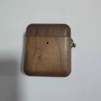 Earphone Case Wood Products Apple Airpods1/2/3/3/4/5 Generation Wireless Bluetooth Protective Case Solid Wood Hard Case Separates High-End Walnut Black walnut Airpods1/2 generation