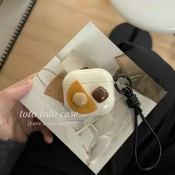 Earphone Sleeves Applicable to Apple 2 Generation Bluetooth Headset Case Airpods3 Generation New Leather Lanyard Airpodspro2 Shatter-resistant Apple Airpods Pro Shell + Black Ring Leather Rope