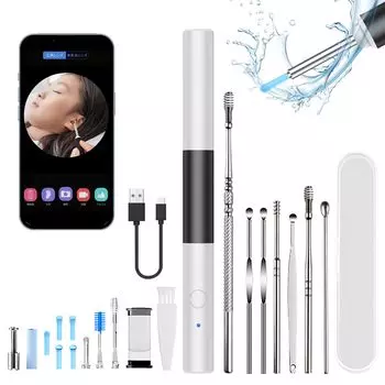 Earpick с камерой беспроводной ушной вкладыш 10 миллионов пикселей ультратонкая линза функция реверса запись фото визуальная очистка ушей IP64 водонепроницаемый
