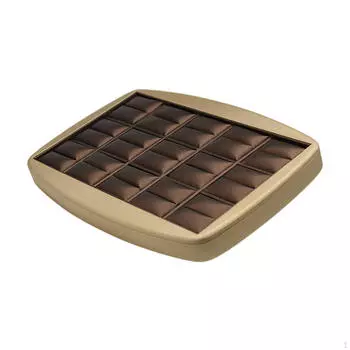 Earring Display Plate Earrings Holder Round Edge Portable Large Capacity Jewellery Organizer Rings коричневый