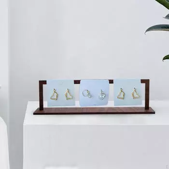 Earring Display Stand Ear Studs Holder Wooden Organizer for Store Decoration 30cmx10cmx24cm