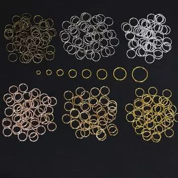 Серьги DIY Одинарные разъемные кольца Aolly золотисто-серебристые 4-10 мм 200-480 шт. Соединитель с бронзовым покрытием Поделок Фурнитура для изготовления ювелирных изделий 4mm серебряный