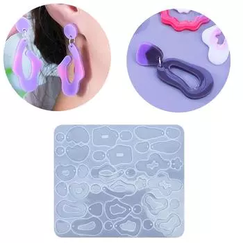 Серьги, ожерелья, ювелирные изделия, формы для самостоятельного изготовления, нестандартные формы для сережек, круглое сердце, луна, геометрия, брелок, кулон, форма для подарка 1