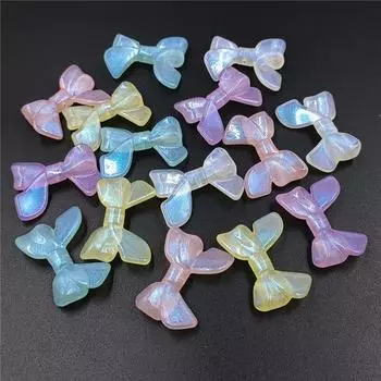 Серьги 10 шт. Сердца/Бабочки/Цилиндры DIY Материал для изготовления ювелирных изделий Подвески бусины флуоресцентные для ожерелья column синий