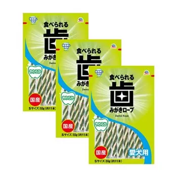 Earth Pet съедобная зубная щетка мягкая S для собак 55 г x 3 комплекта