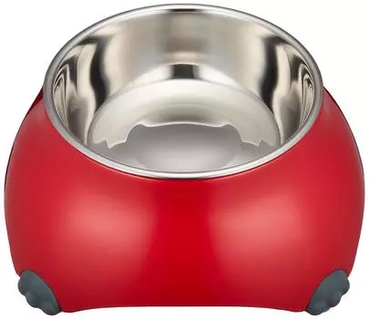 Earth Pet TK Pefami PF Shiny Pet Bowl for Dogs 13cm/Red