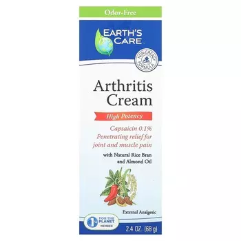 Earth s Care, Крем от артрита, высокая эффективность, 2,4 унции (68 г)