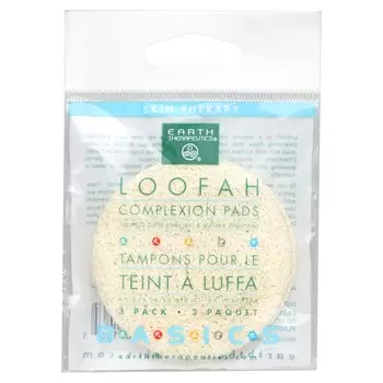 Earth Therapeutics, basic, loofah complexion pads, 3 pieces